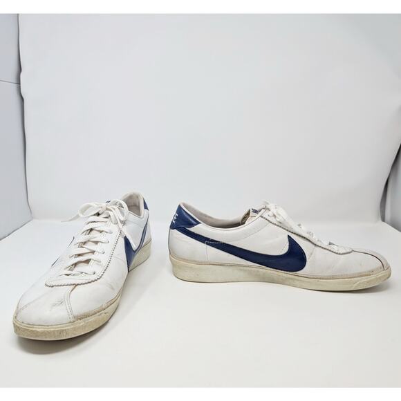 Vintage Nike Leather Bruin Leather White Blue Shoes Korea Men\'s Size 13 main image 14